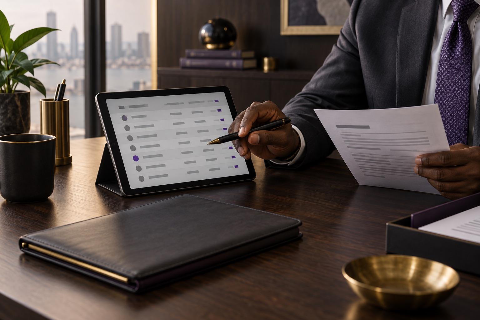 A compliance professional reviewing ownership records